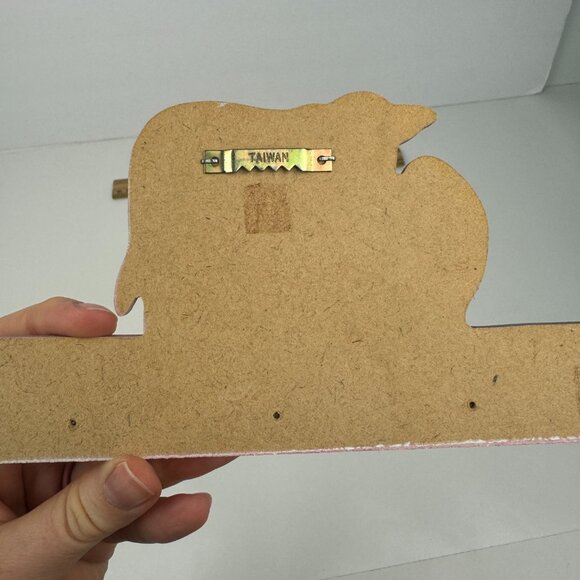 Vtg Thin Wood Cow Sunflower Pink Purple Wall Key Holder Lightweight Hooks READ - Picture 9 of 12